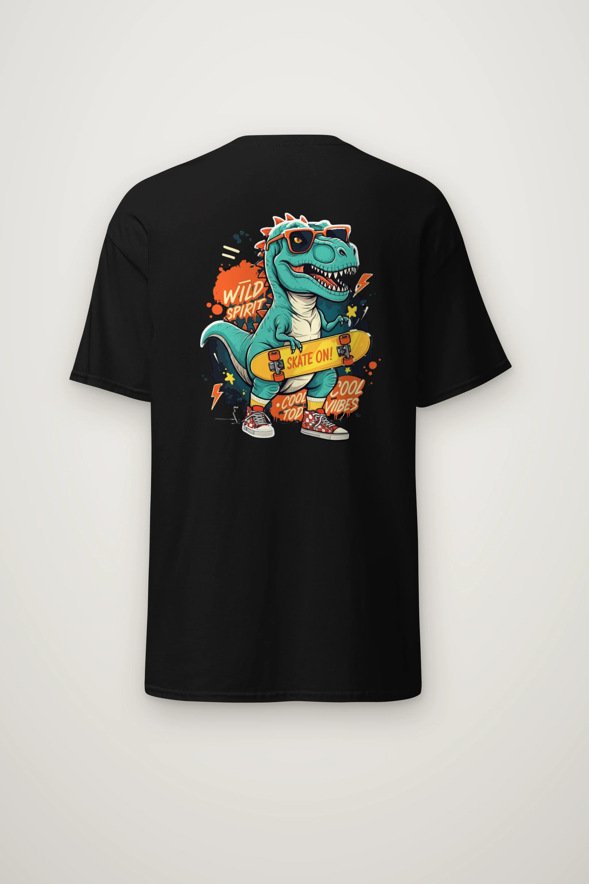 "Wild Spirit Skate On" Heavyweight Unisex Crewneck T-shirt