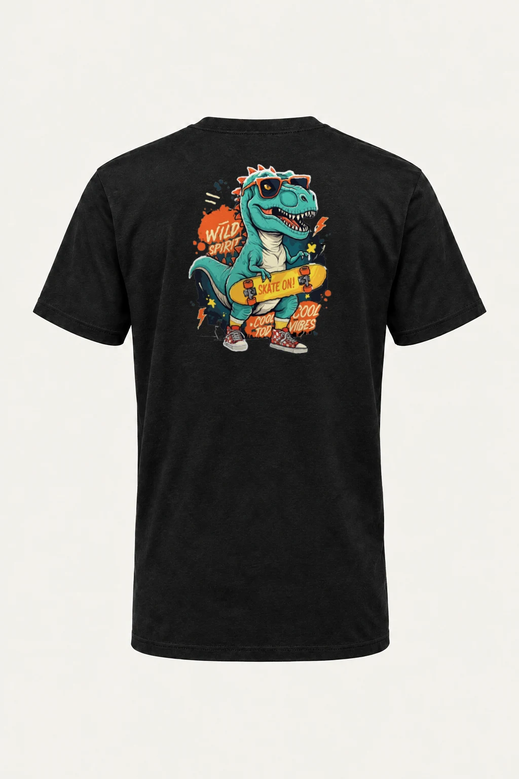 "Wild Spirit Skate On" Heavyweight Unisex Crewneck T-shirt | Gildan 5000