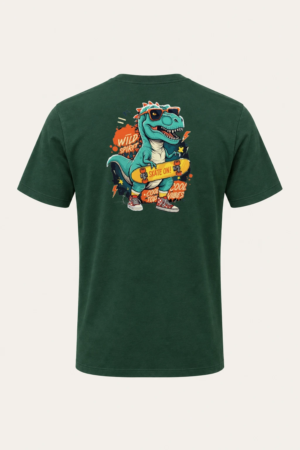 "Wild Spirit Skate On" Heavyweight Unisex Crewneck T-shirt | Gildan 5000