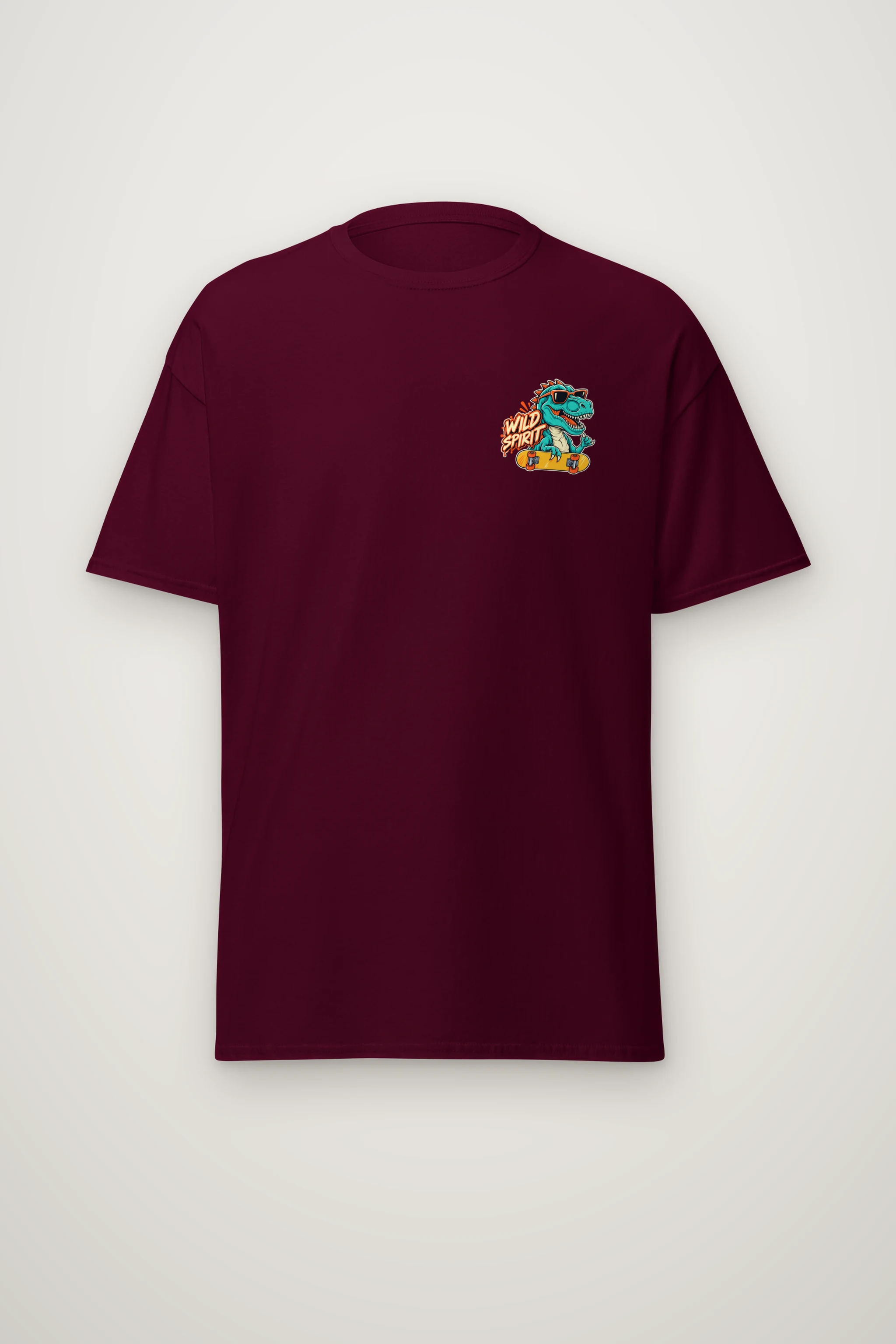 "Wild Spirit Skate On" Heavyweight Unisex Crewneck T-shirt