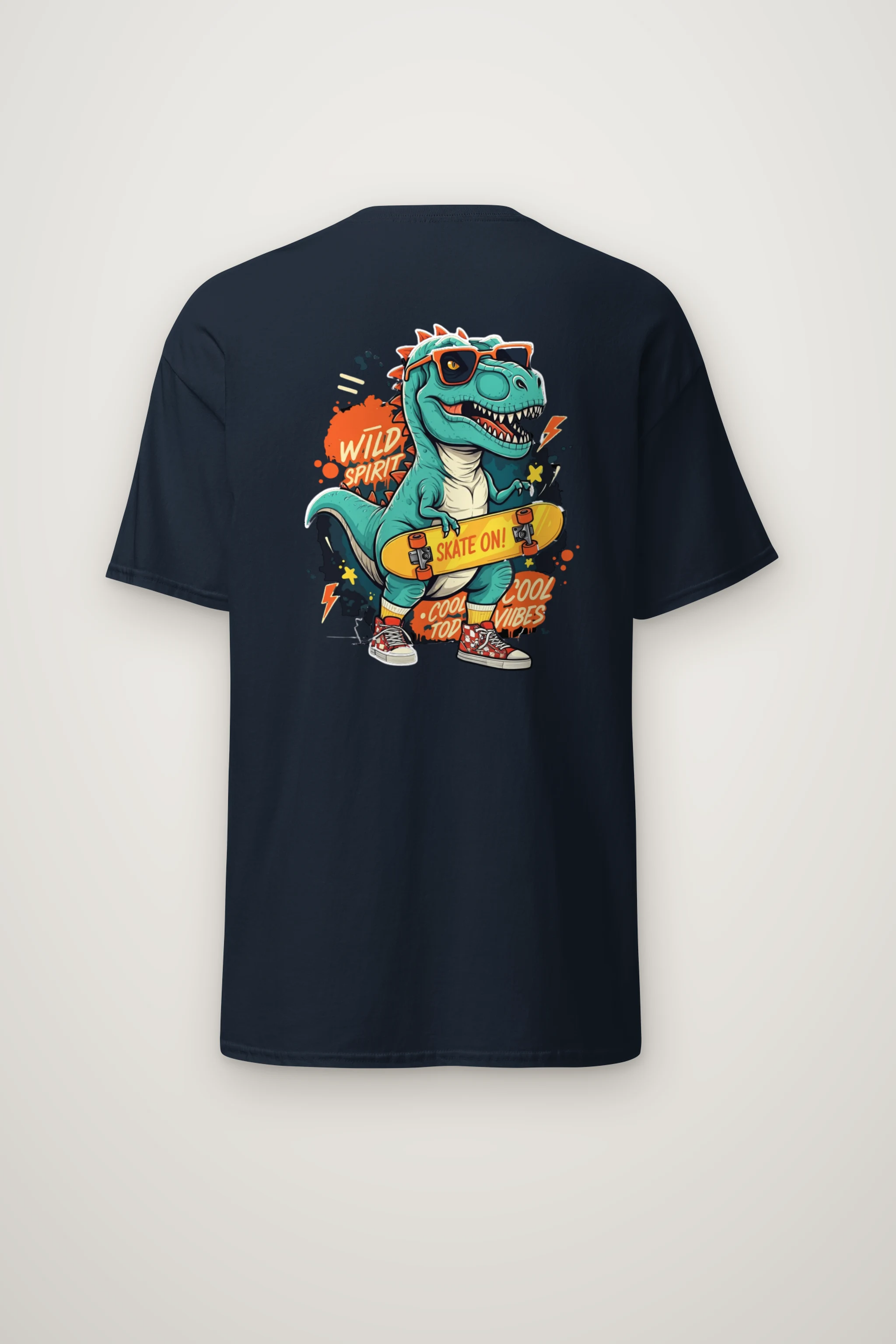 "Wild Spirit Skate On" Heavyweight Unisex Crewneck T-shirt