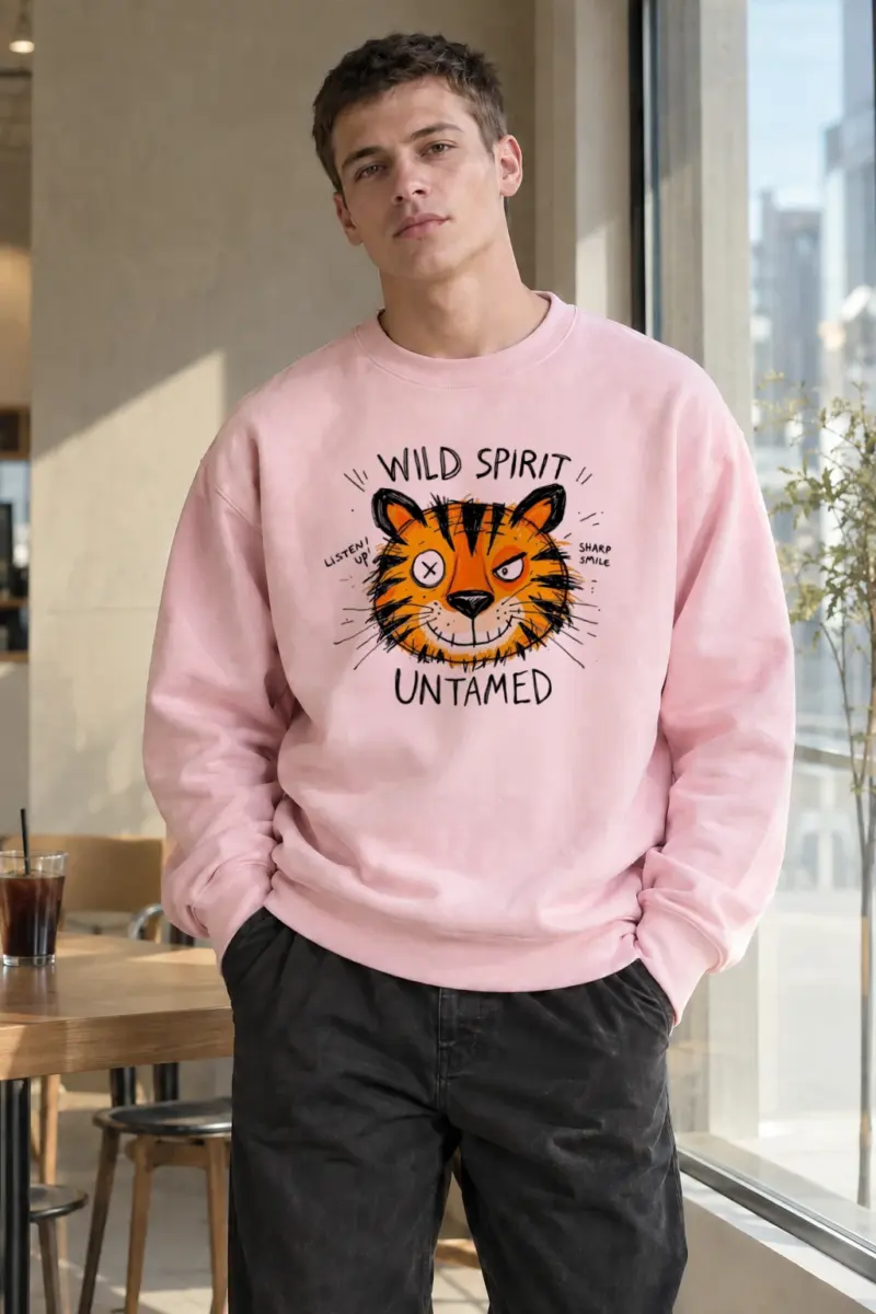 “Wild Spirit Tiger” Heavy Blend Unisex Crewneck Sweatshirt | Gildan 18000
