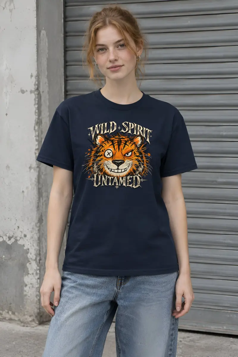 "Wild Spirit Untamed" Heavyweight Unisex Crewneck T-shirt