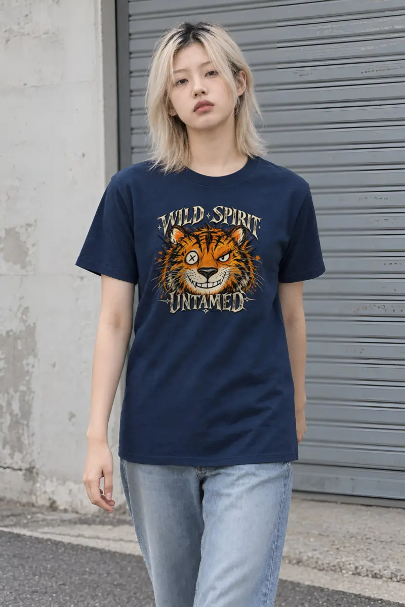"Wild Spirit Untamed" Heavyweight Unisex Crewneck T-shirt