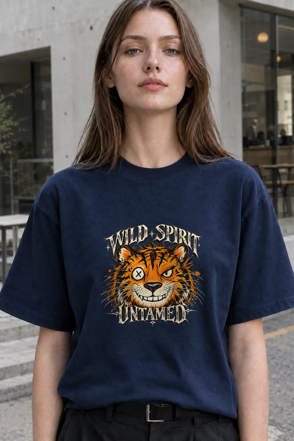 "Wild Spirit Untamed" Heavyweight Unisex Crewneck T-shirt | Gildan 5000
