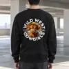 "Flower Hat Highland Calf" Heavy Blend Unisex Crewneck Sweatshirt | Gildan 18000
