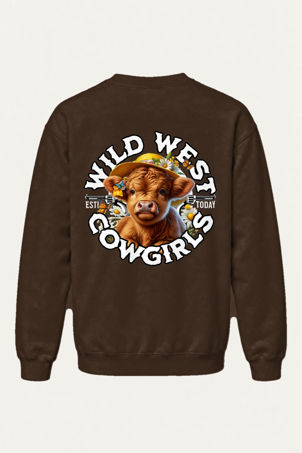 "Wild West Cowgirl" Heavy Blend Unisex Crewneck Sweatshirt | Gildan 18000