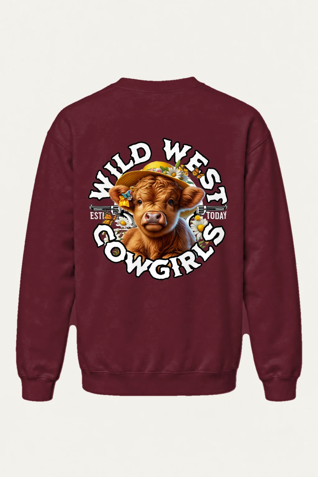 "Wild West Cowgirl" Heavy Blend Unisex Crewneck Sweatshirt | Gildan 18000