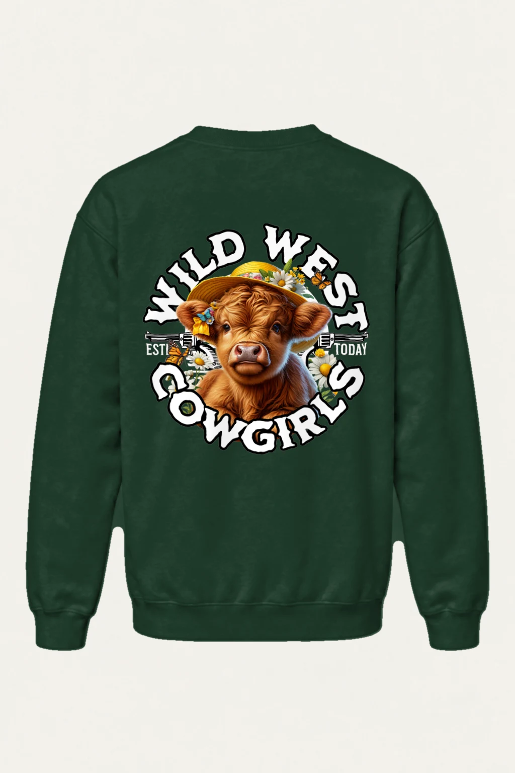 "Wild West Cowgirl" Heavy Blend Unisex Crewneck Sweatshirt | Gildan 18000