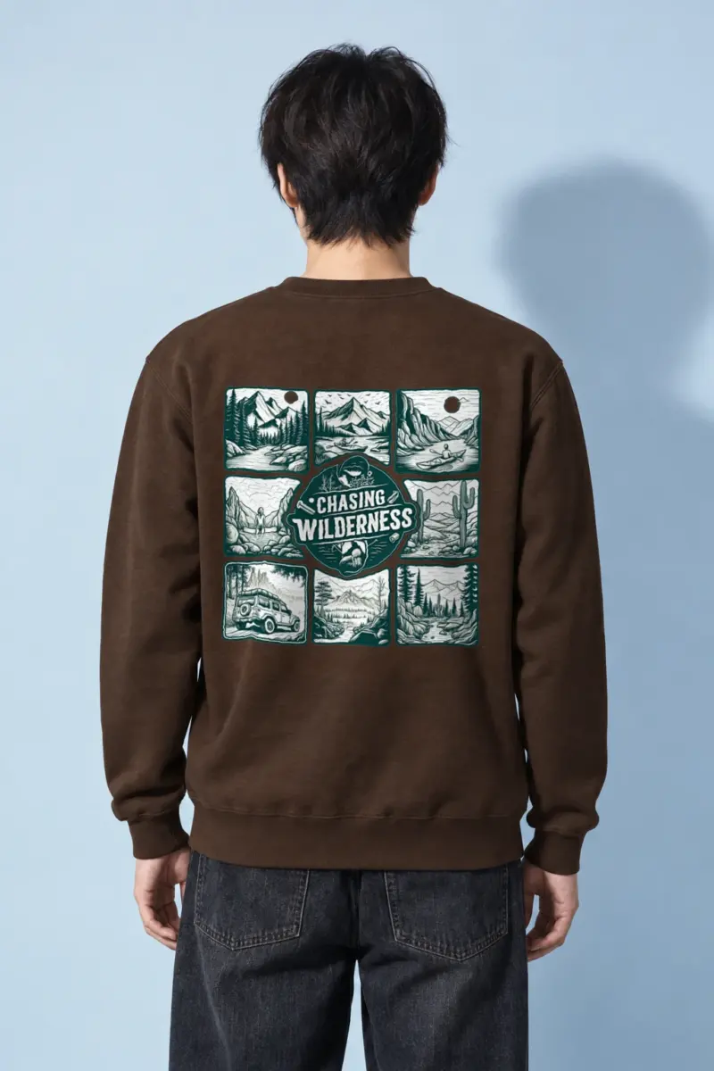"Wilderness Badge" Heavy Blend Unisex Crewneck Sweatshirt