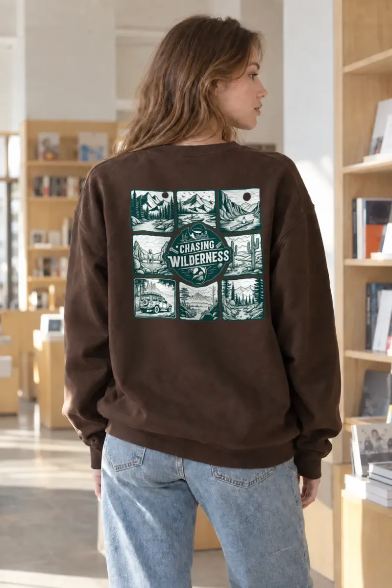 "Wilderness Badge" Heavy Blend Unisex Crewneck Sweatshirt