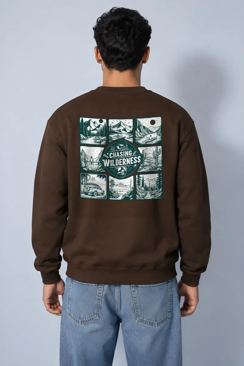 "Wilderness Badge" Heavy Blend Unisex Crewneck Sweatshirt