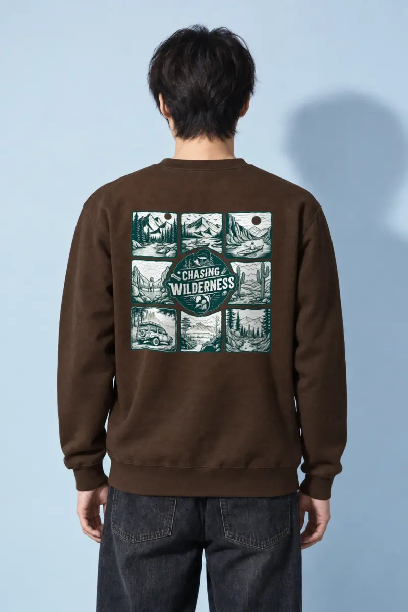 "Wilderness Badge" Heavy Blend Unisex Crewneck Sweatshirt