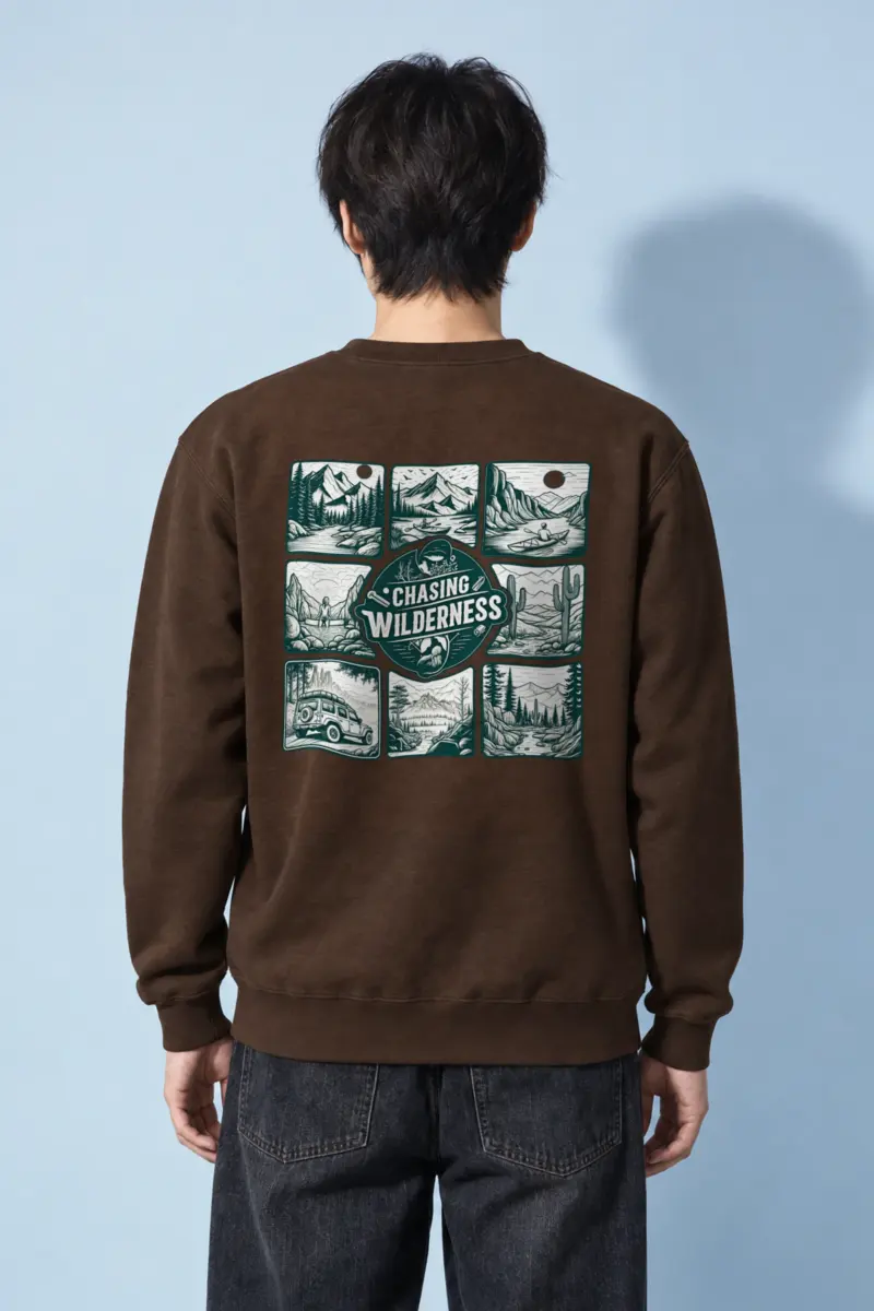 "Wilderness Badge" Heavy Blend Unisex Crewneck Sweatshirt