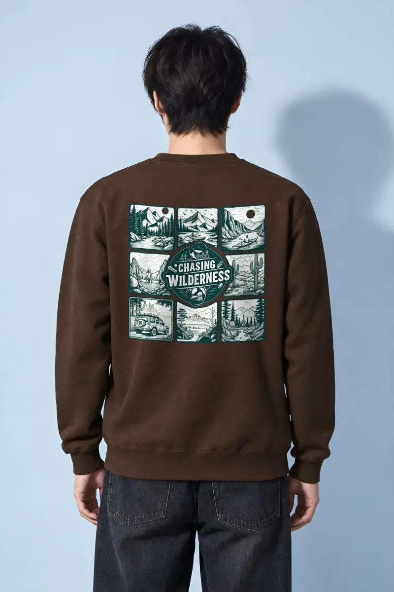"Wilderness Badge" Heavy Blend Unisex Crewneck Sweatshirt