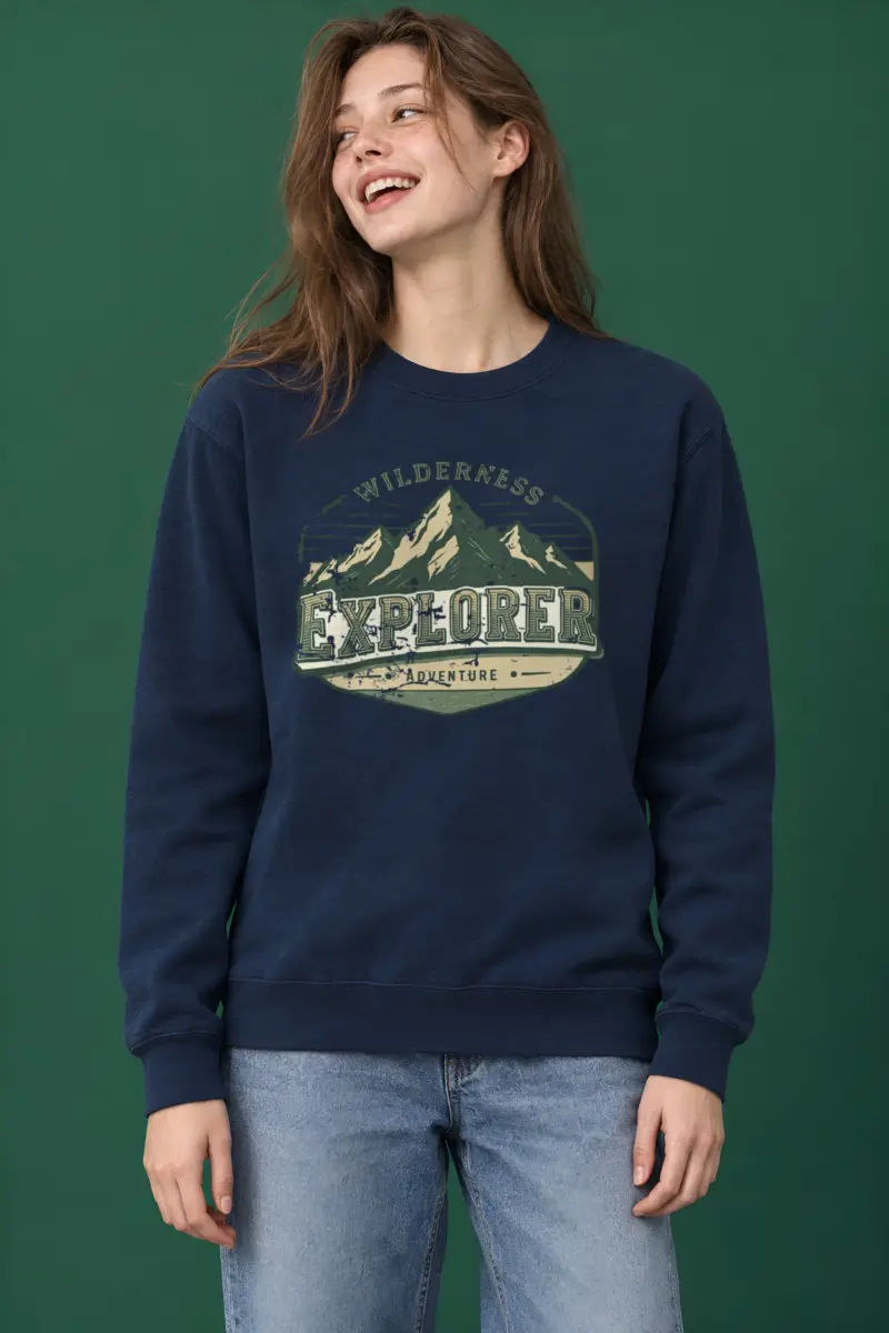 "Wilderness Explorer" Heavy Blend Unisex Crewneck Sweatshirt