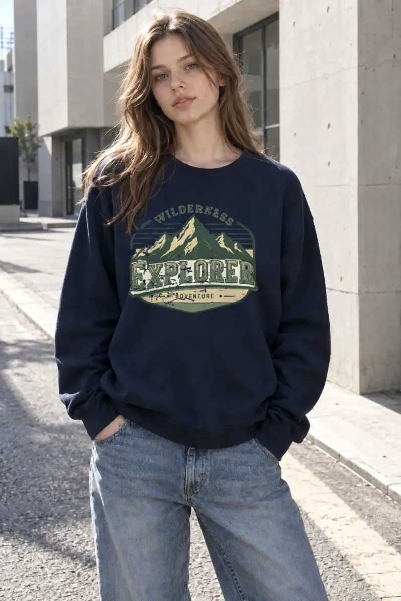 "Wilderness Explorer" Heavy Blend Unisex Crewneck Sweatshirt | Gildan 18000
