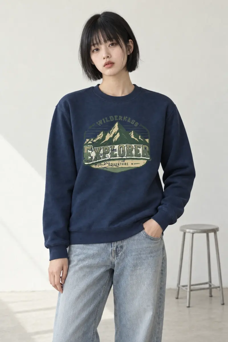"Wilderness Explorer" Heavy Blend Unisex Crewneck Sweatshirt | Gildan 18000