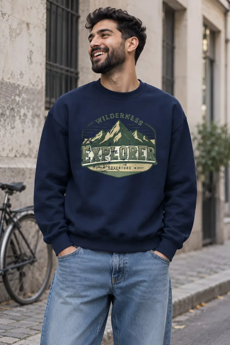 "Wilderness Explorer" Heavy Blend Unisex Crewneck Sweatshirt