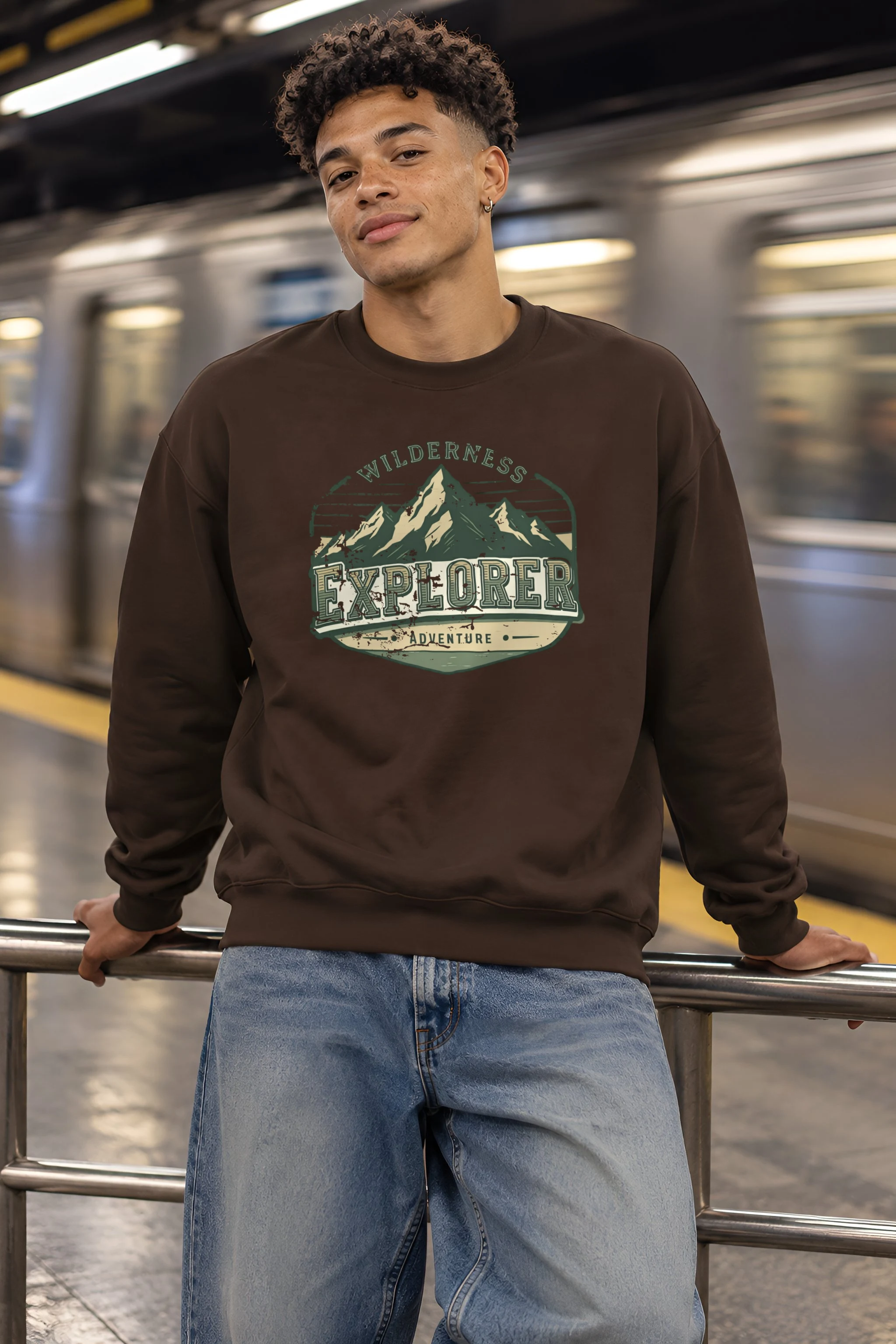 "Wilderness Explorer" 1 Crewneck Sweatshirt