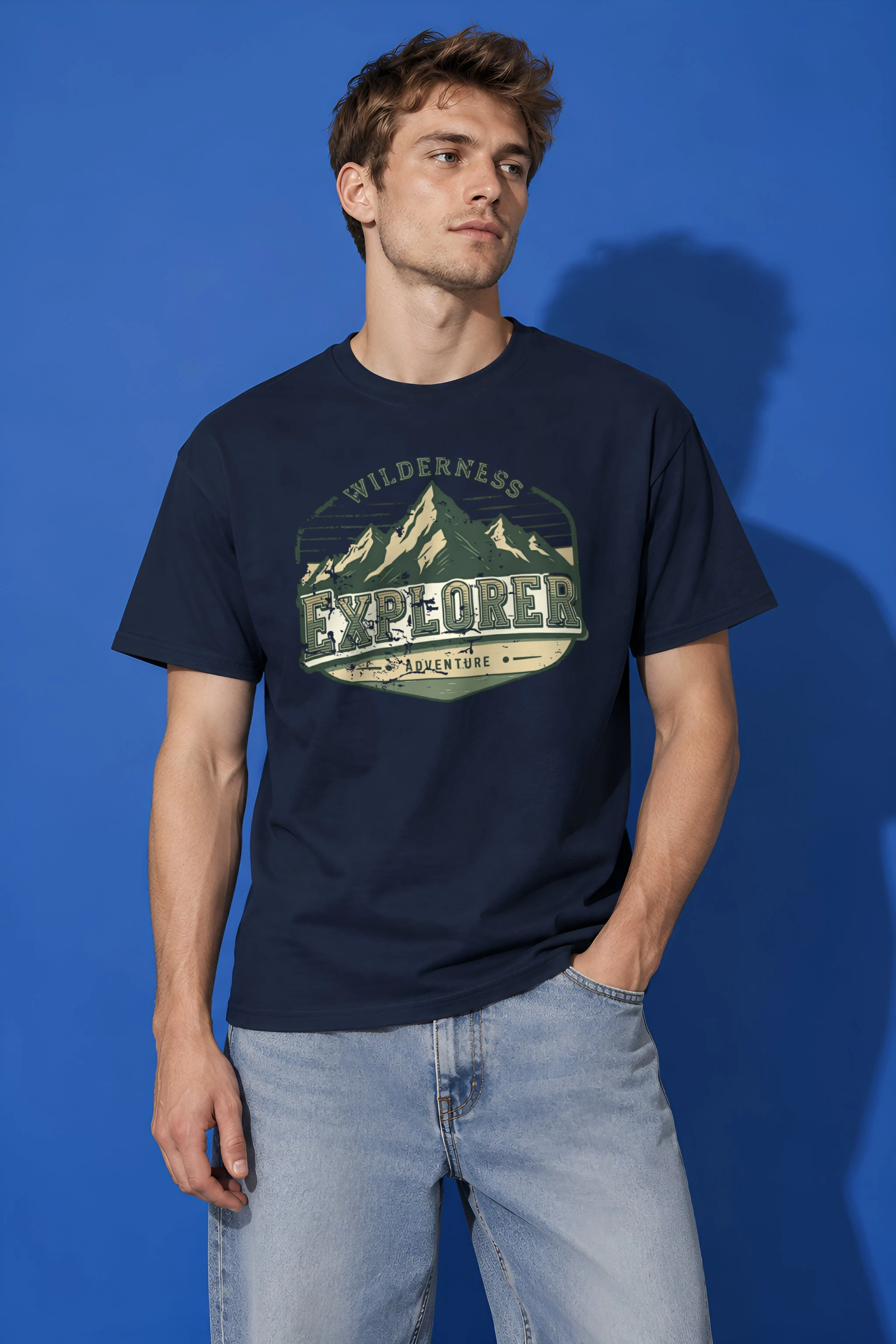 "Wilderness Explorer" Heavyweight Unisex Crewneck T-shirt