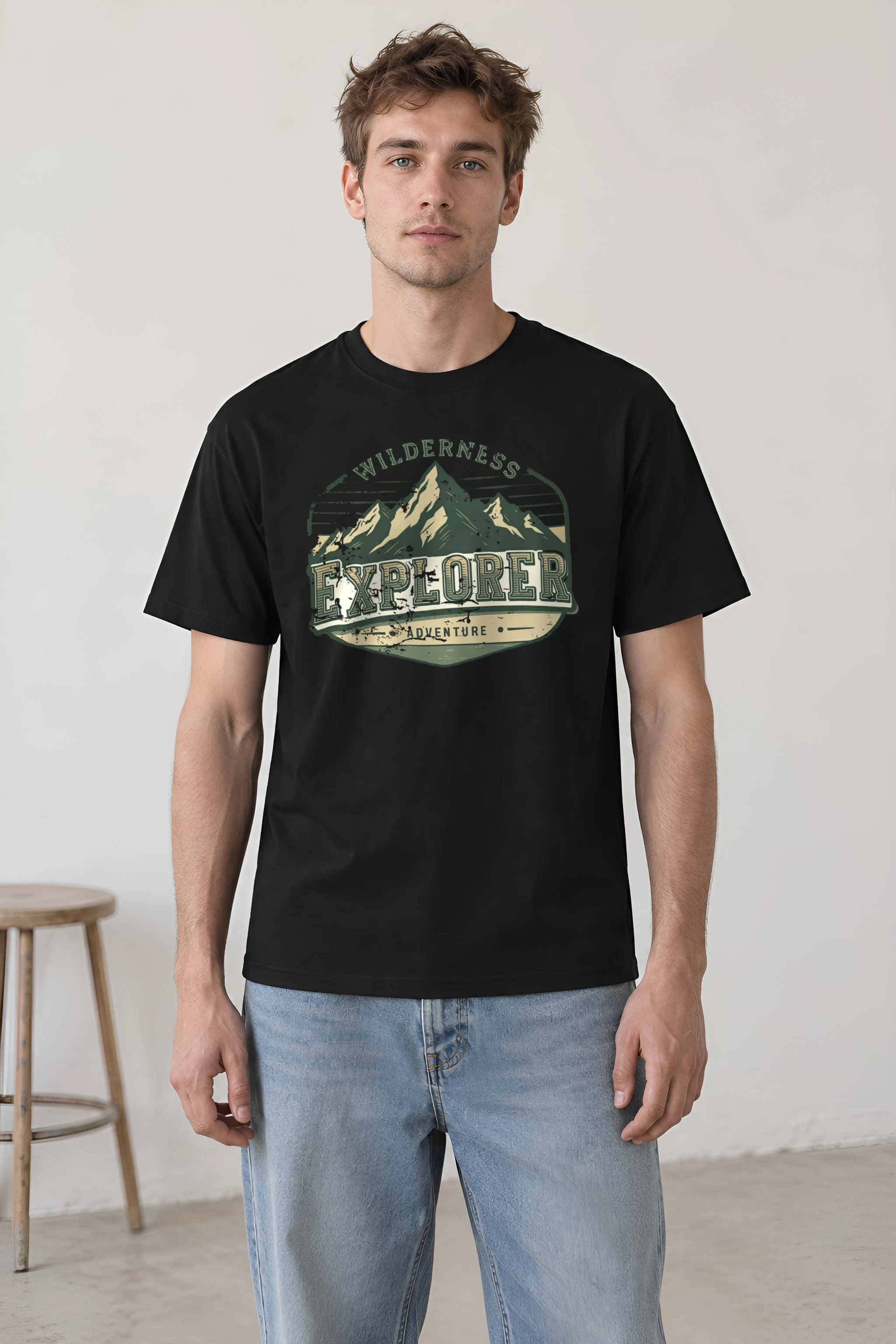 "Wilderness Explorer" Heavyweight Unisex Crewneck T-shirt