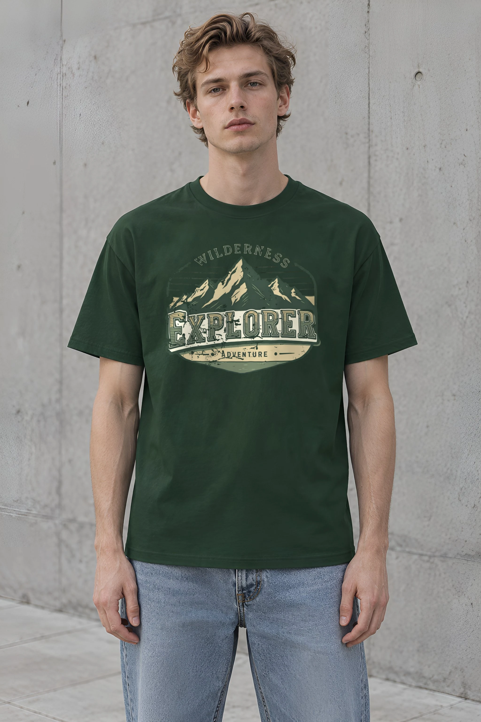 "Wilderness Explorer" Heavyweight Unisex Crewneck T-shirt