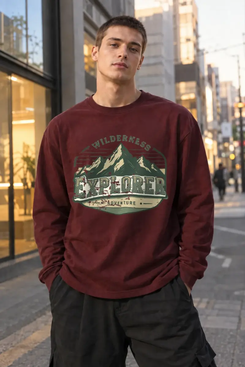 "Wilderness Explorer" Unisex Longsleeve T-shirt | Gildan 2400