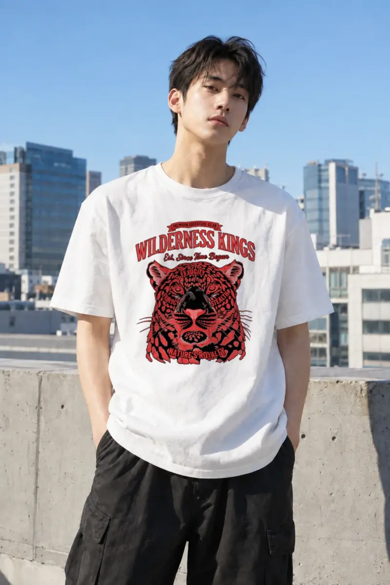 "Wilderness Kings" Heavyweight Unisex Crewneck T-shirt | Gildan 5000