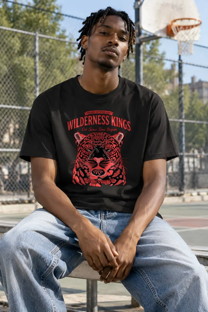 "Wilderness Kings" Heavyweight Unisex Crewneck T-shirt