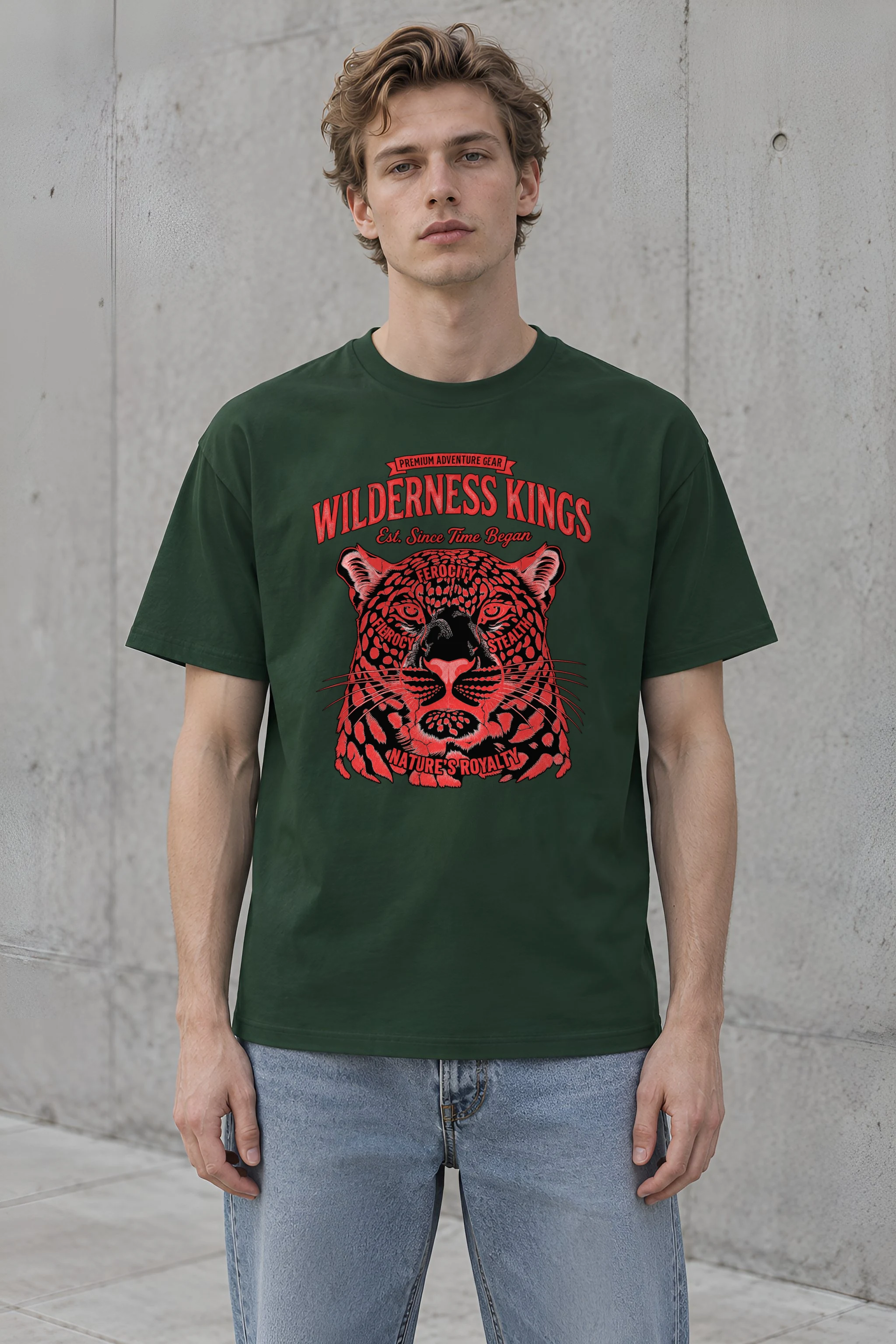 "Wilderness Kings" Heavyweight Unisex Crewneck T-shirt