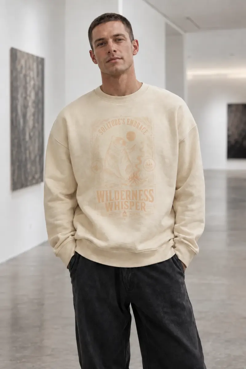 "Wilderness Whisper" Unisex Sponge Fleece Crewneck Sweatshirt | Bella + Canvas 3901