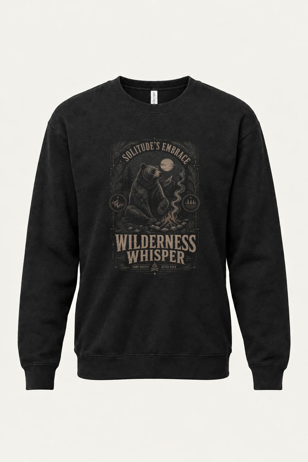 "Wilderness Whisper" Unisex Sponge Fleece Crewneck Sweatshirt | Bella + Canvas 3901