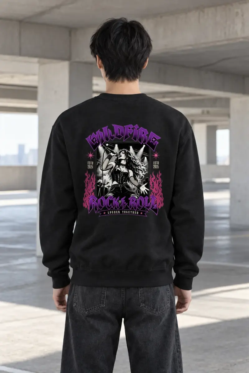 "Wildfire Rock & Roll" Heavy Blend Unisex Crewneck Sweatshirt