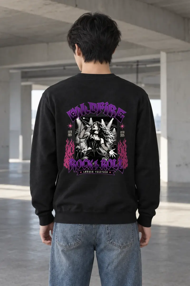 "Wildfire Rock & Roll" Heavy Blend Unisex Crewneck Sweatshirt