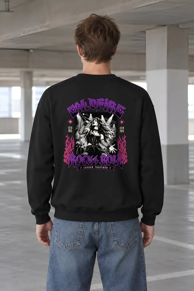 "Wildfire Rock & Roll" Heavy Blend Unisex Crewneck Sweatshirt