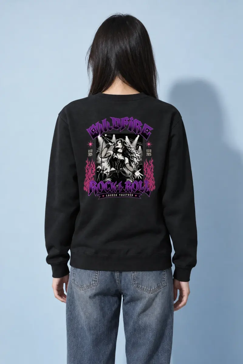 "Wildfire Rock & Roll" Heavy Blend Unisex Crewneck Sweatshirt | Gildan 18000
