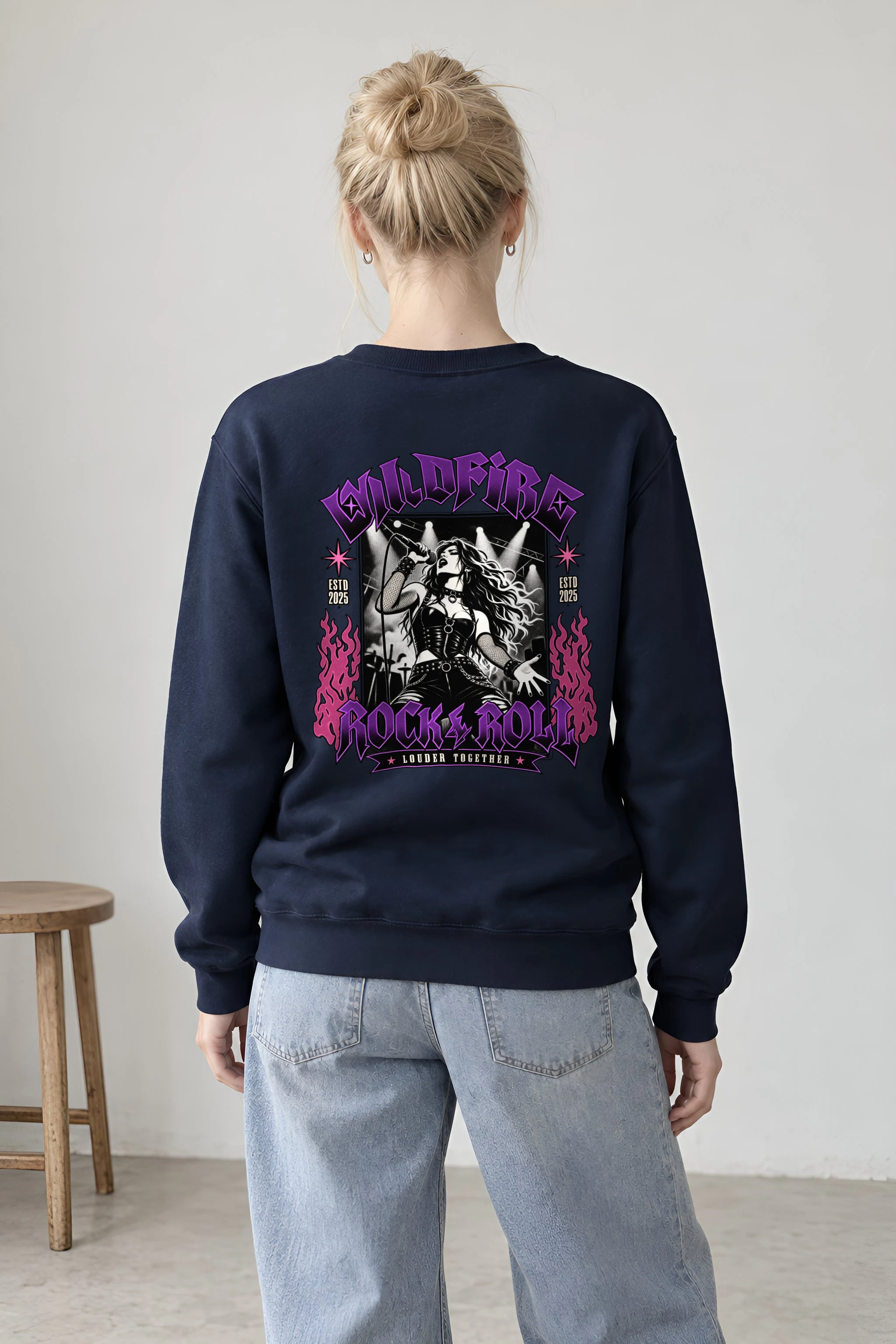 "Wildfire Rock & Roll" 1 Crewneck Sweatshirt