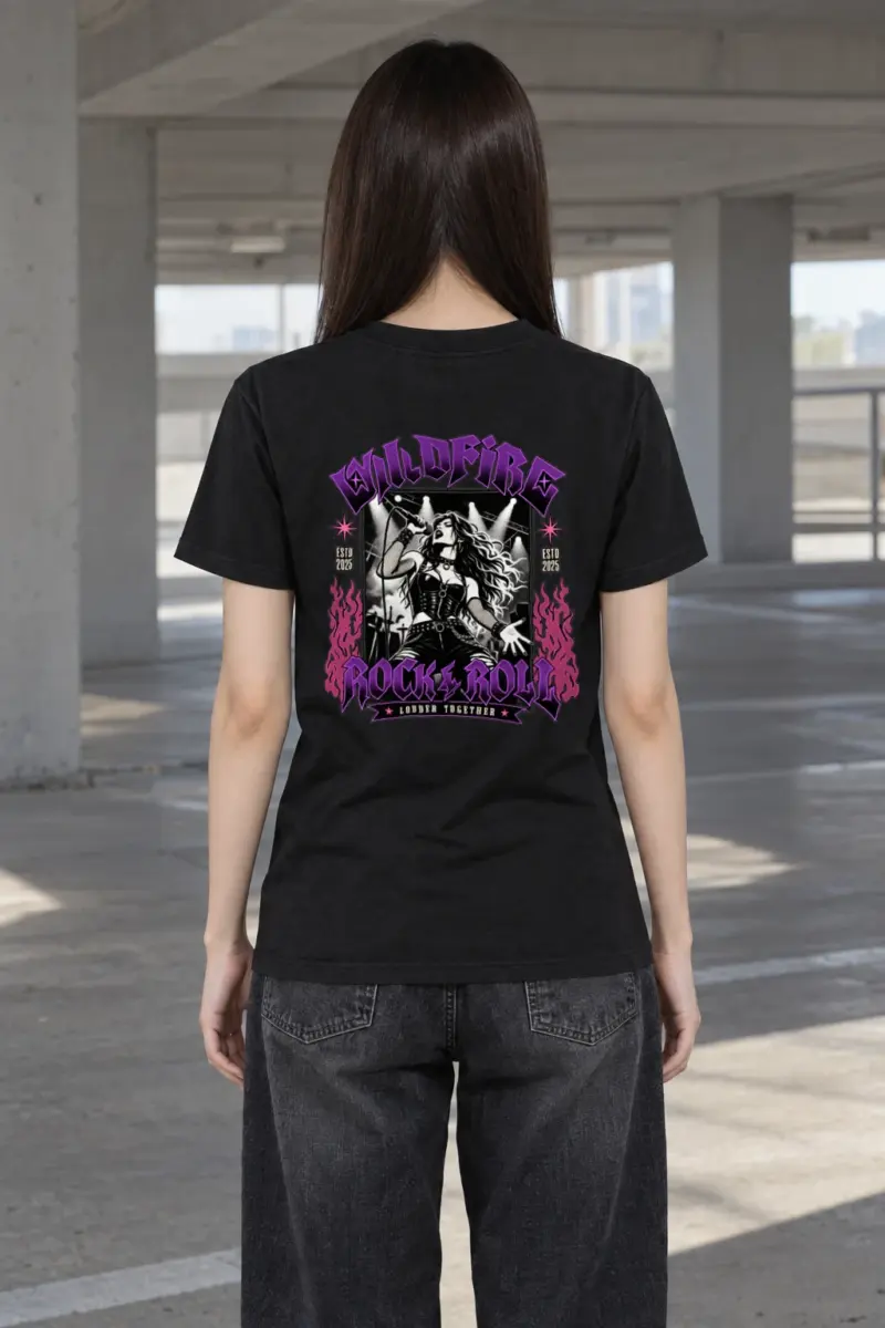 "Wildfire Rock & Roll" Heavyweight Unisex Crewneck T-shirt