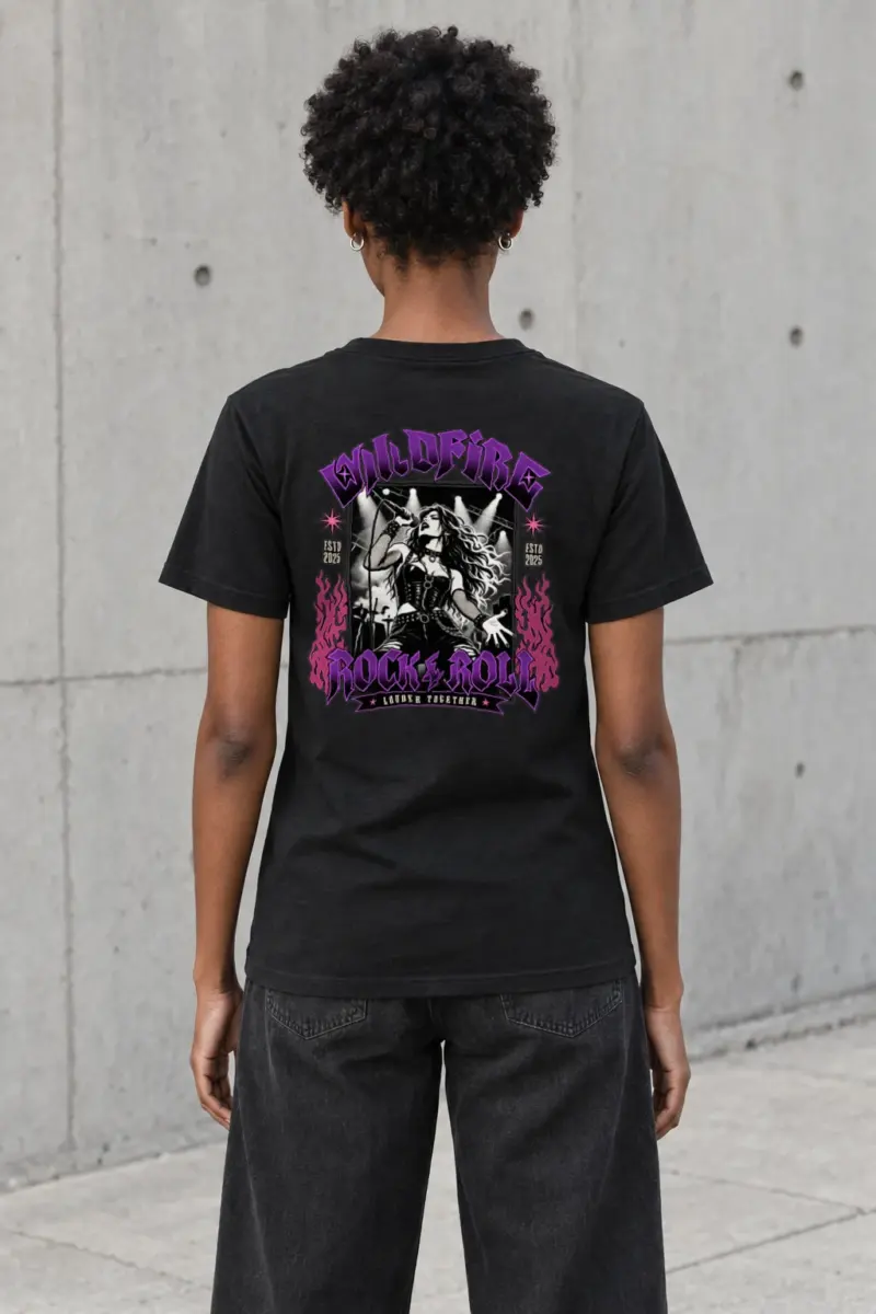 "Wildfire Rock & Roll" Heavyweight Unisex Crewneck T-shirt | Gildan 5000
