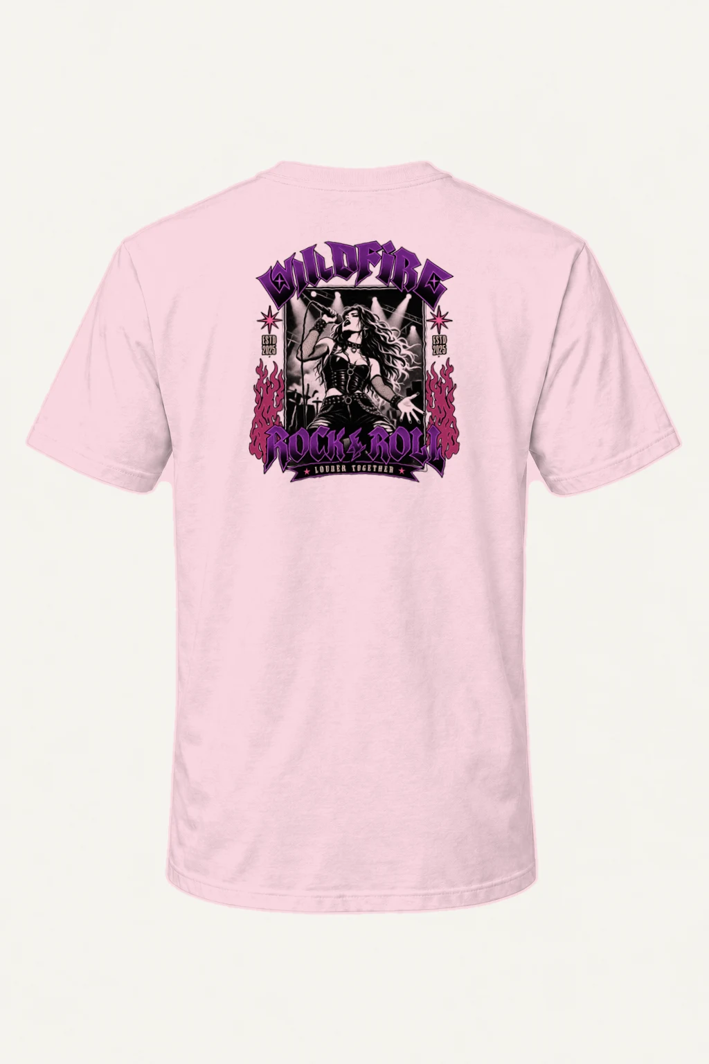 "Wildfire Rock & Roll" Heavyweight Unisex Crewneck T-shirt | Gildan 5000