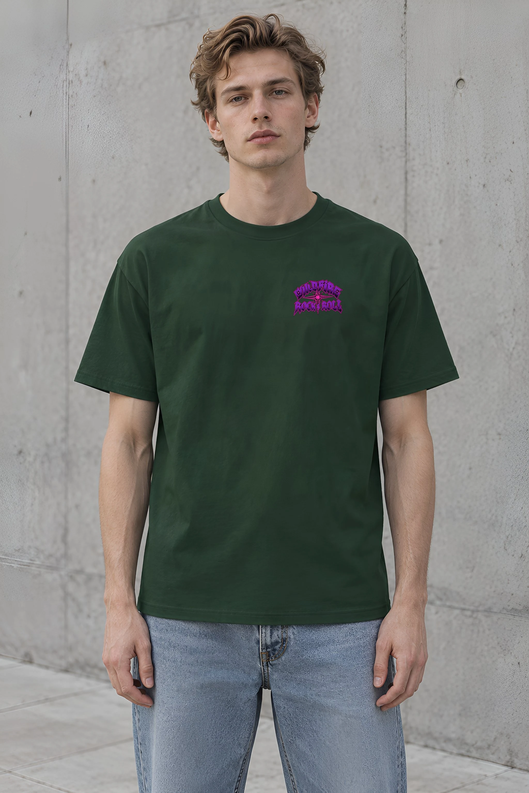 "Wildfire Rock & Roll" Heavyweight Unisex Crewneck T-shirt