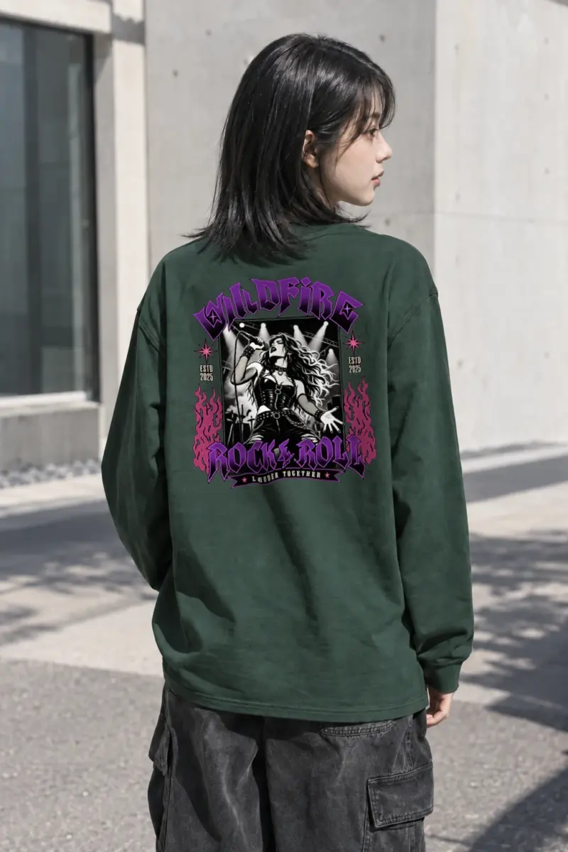 "Wildfire Rock & Roll" Unisex Longsleeve T-shirt | Gildan 2400