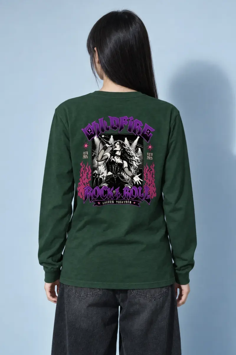 "Wildfire Rock & Roll" Unisex Longsleeve T-shirt | Gildan 2400