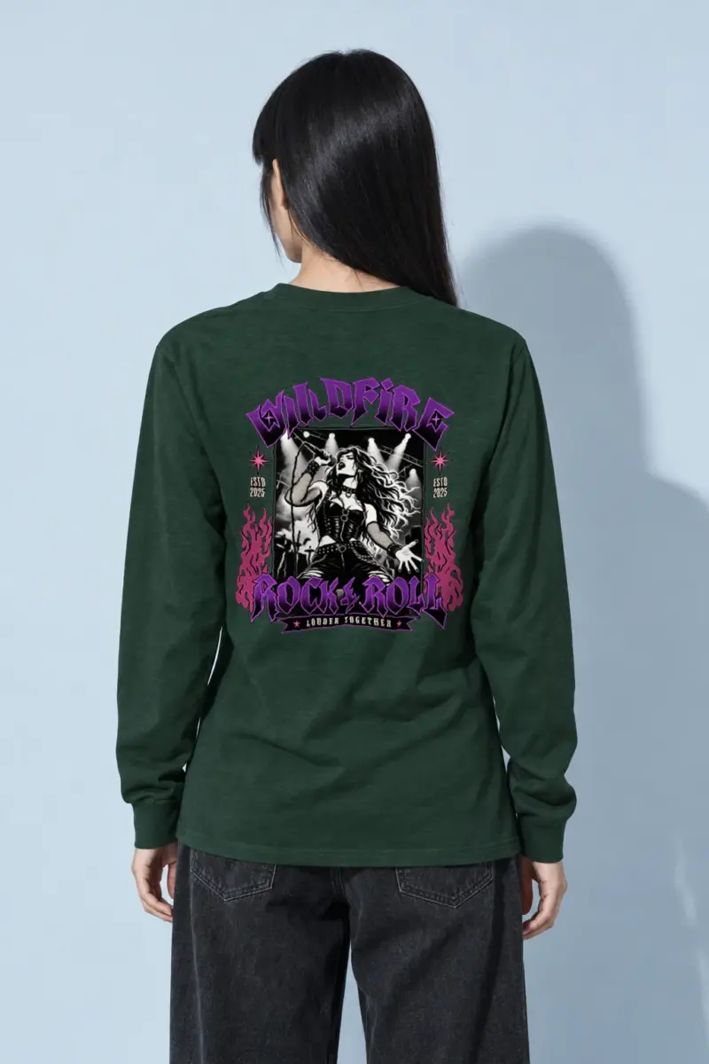 "Wildfire Rock & Roll" Unisex Longsleeve T-shirt
