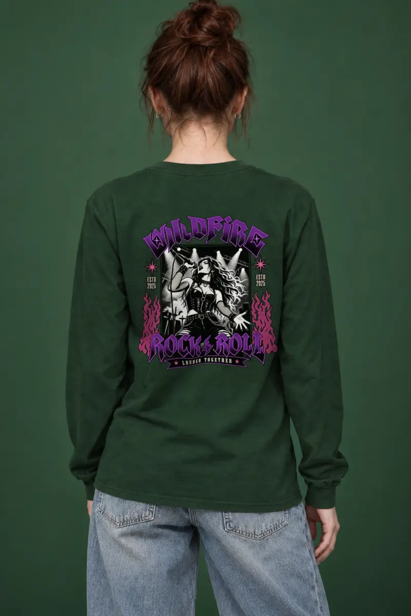 "Wildfire Rock & Roll" Unisex Longsleeve T-shirt
