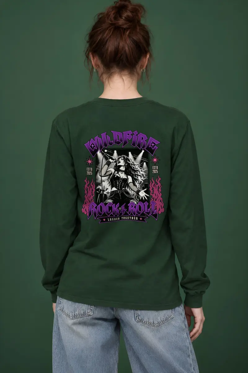 "Wildfire Rock & Roll" Unisex Longsleeve T-shirt