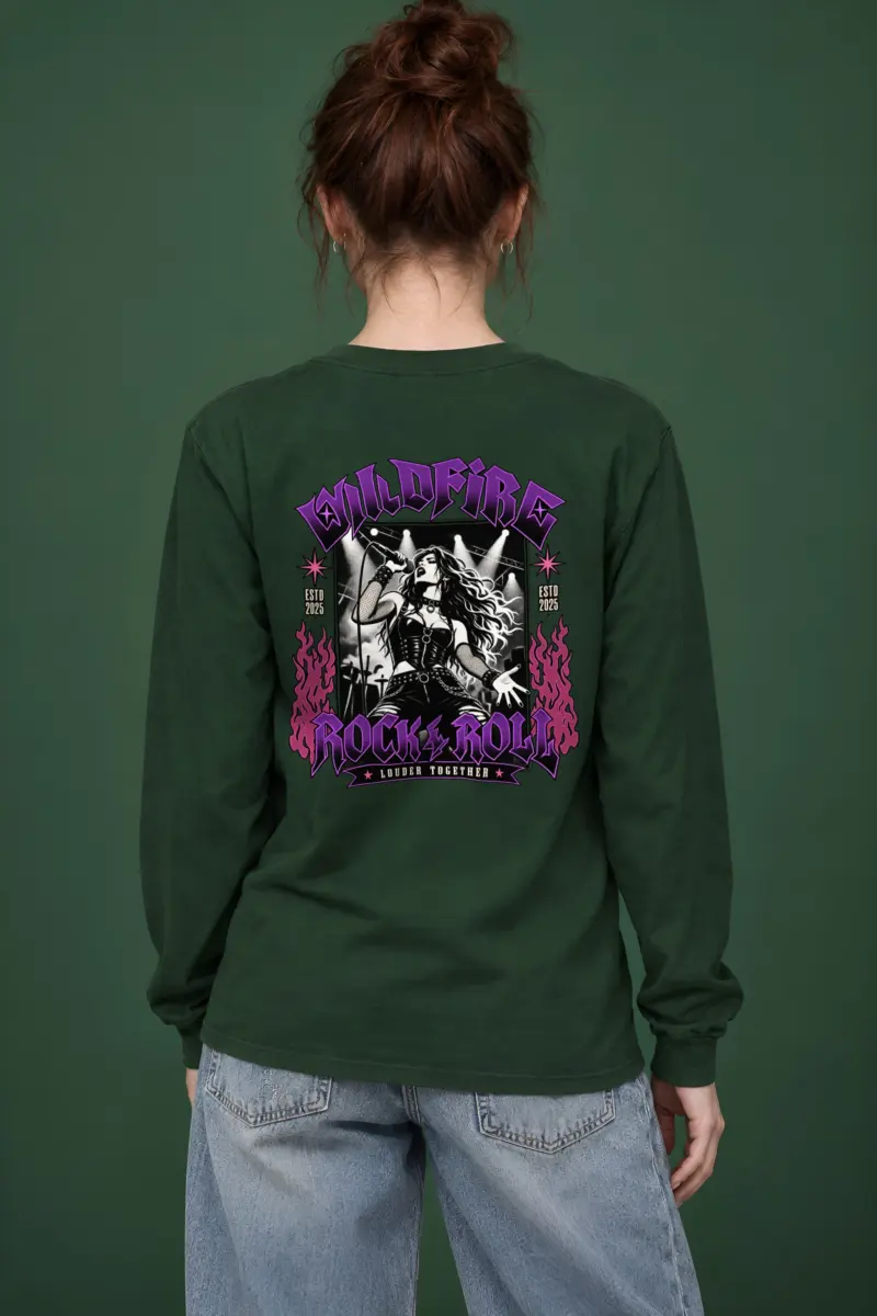 "Wildfire Rock & Roll" Unisex Longsleeve T-shirt