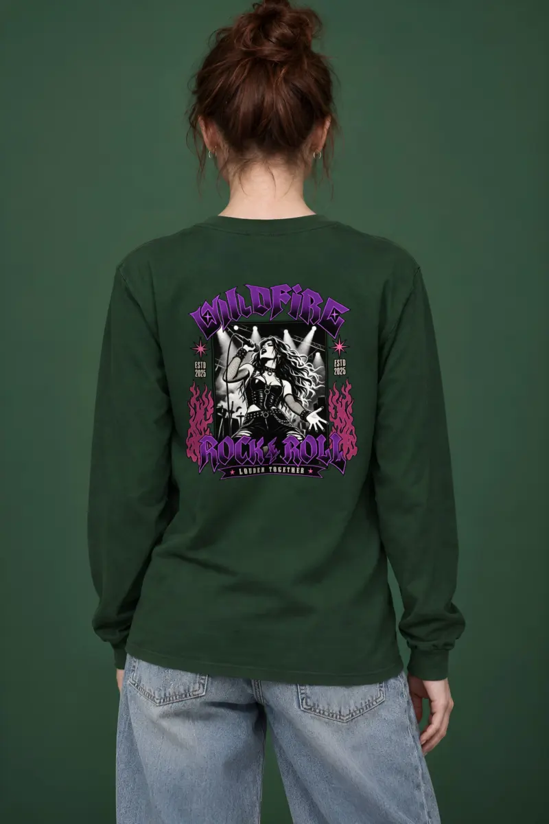 "Wildfire Rock & Roll" Unisex Longsleeve T-shirt