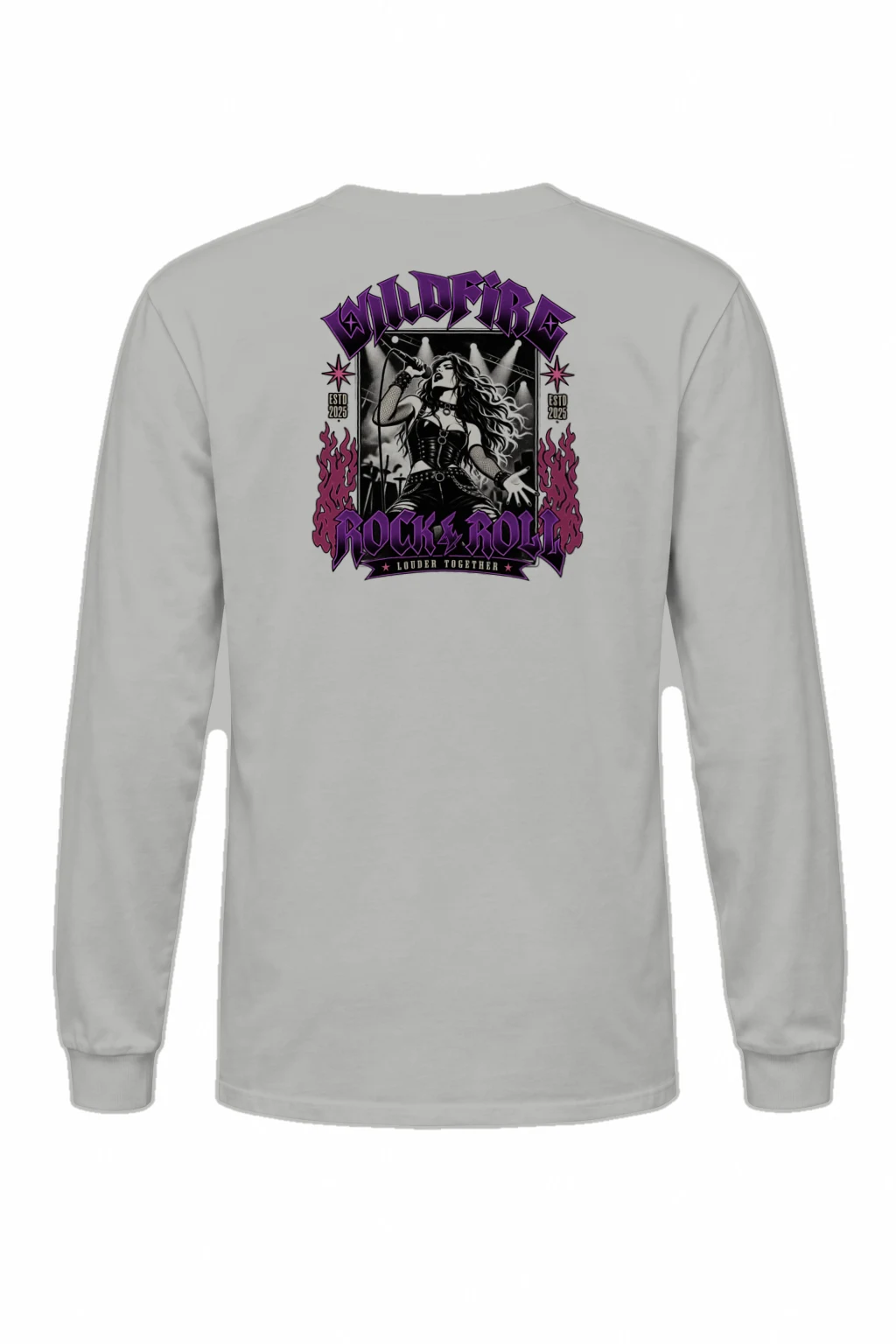 "Wildfire Rock & Roll" Unisex Longsleeve T-shirt | Gildan 2400